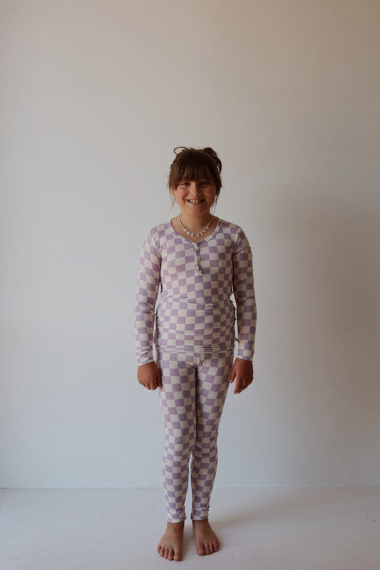 grape soda bamboo pajamas // LONG-SLEEVE SET (mama + me)