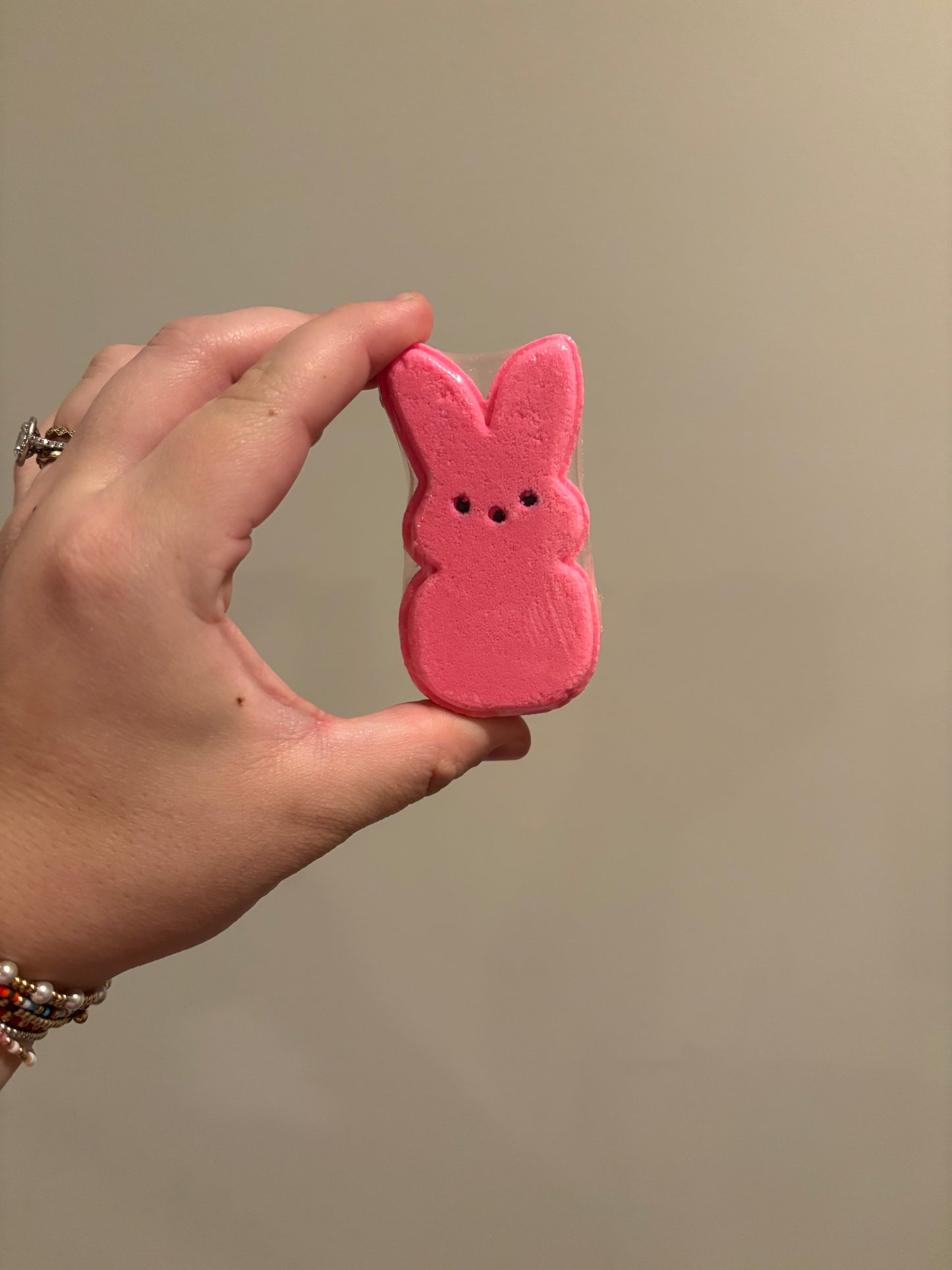 easter peeps bunny bath bomb // pink