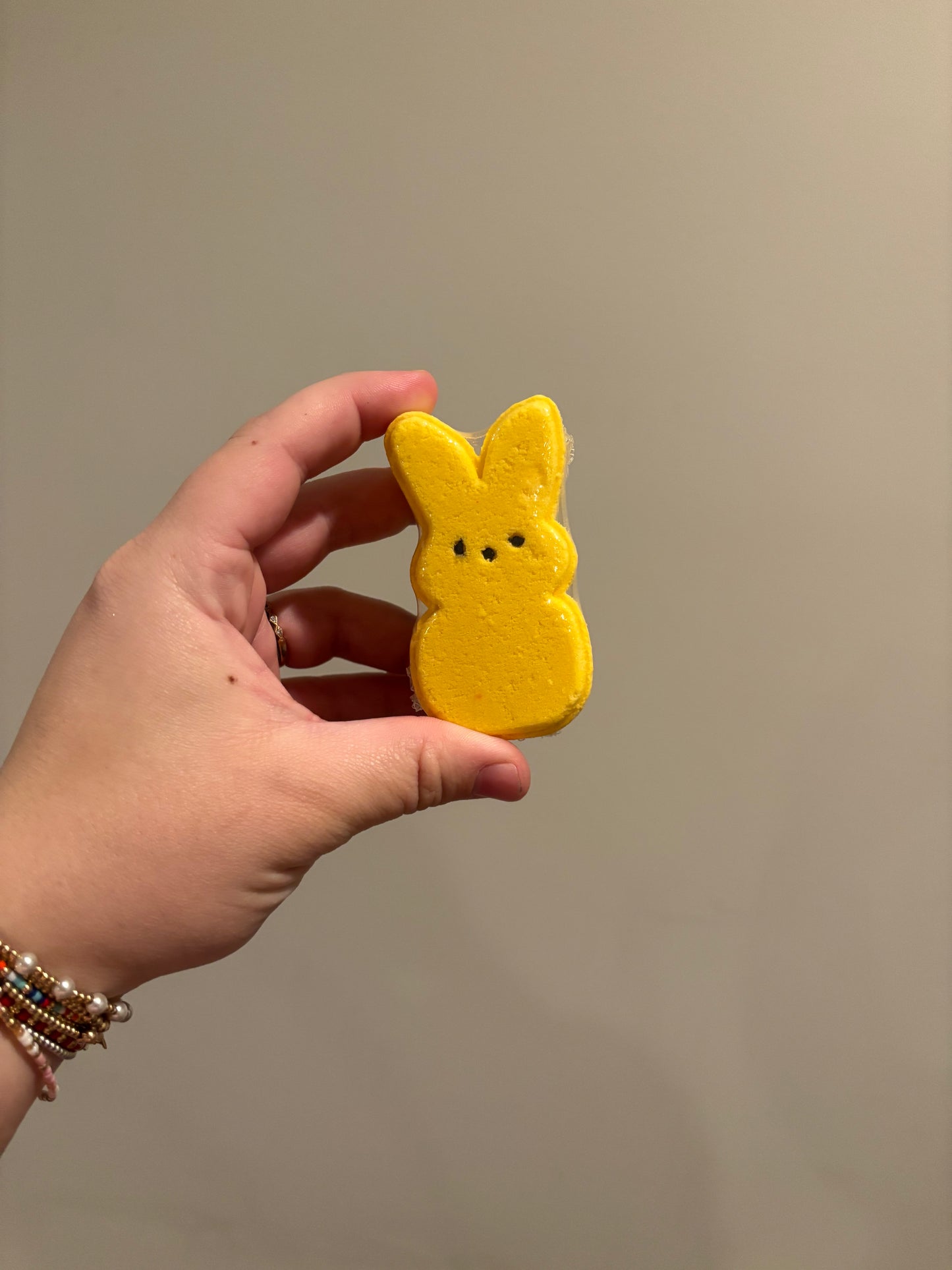 easter peeps bunny bath bomb // yellow