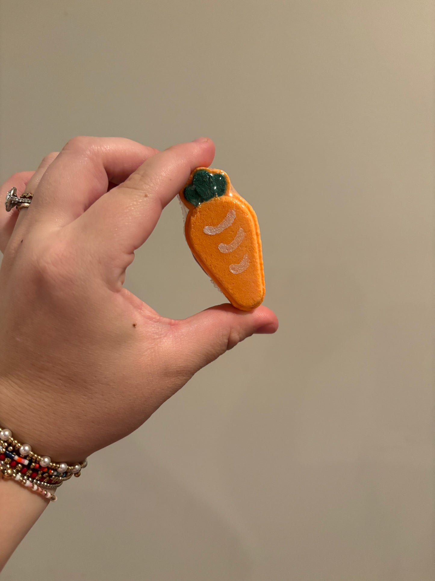 mini carrot bath bomb