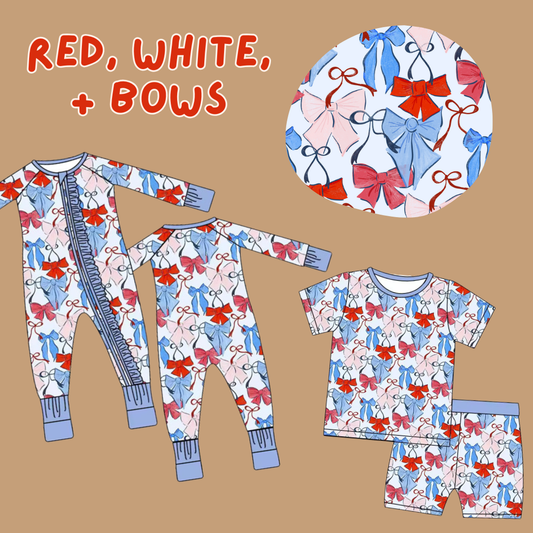 red, white, + bows BAMBOO PREORDER // OPEN UNTIL 3.19 // SHIPS EARLY JUNE