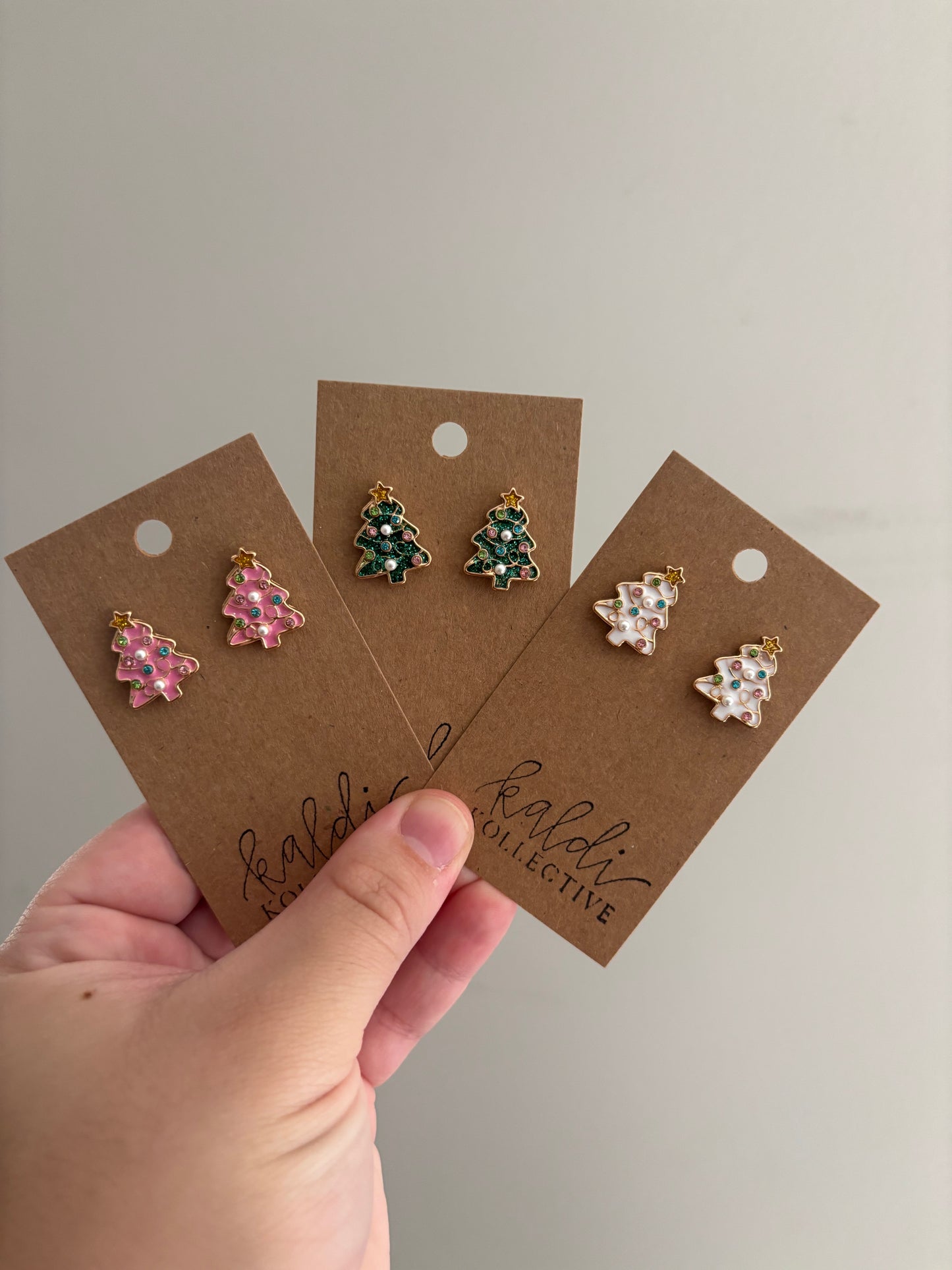 christmas tree earrings