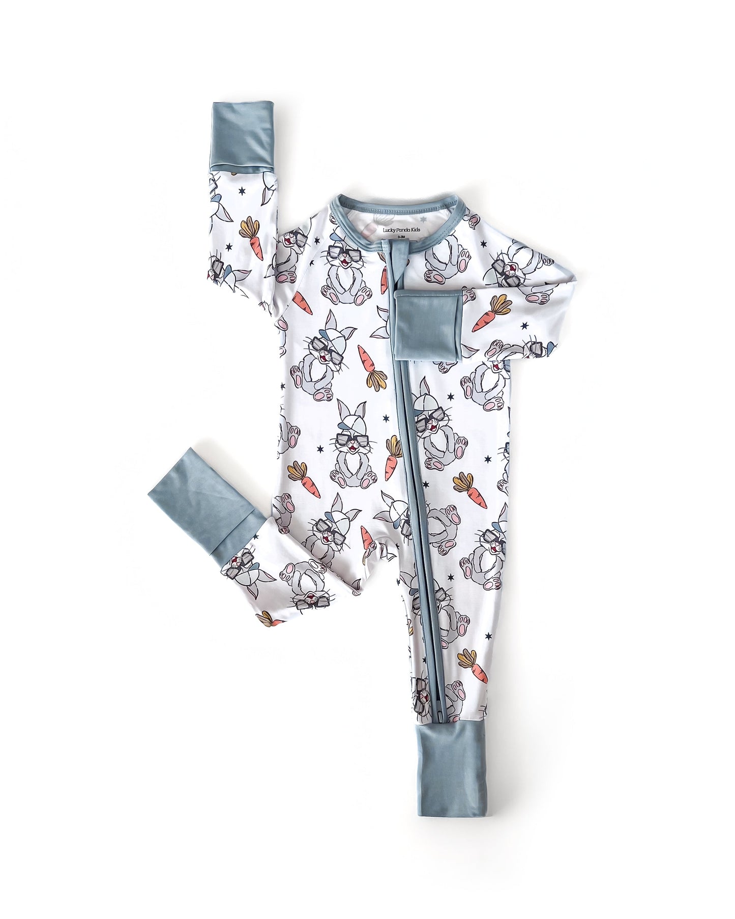 rad bunny bamboo pajamas // ZIPPY