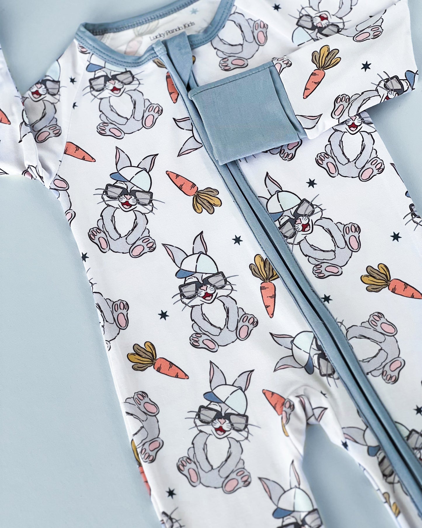 rad bunny bamboo pajamas // ZIPPY