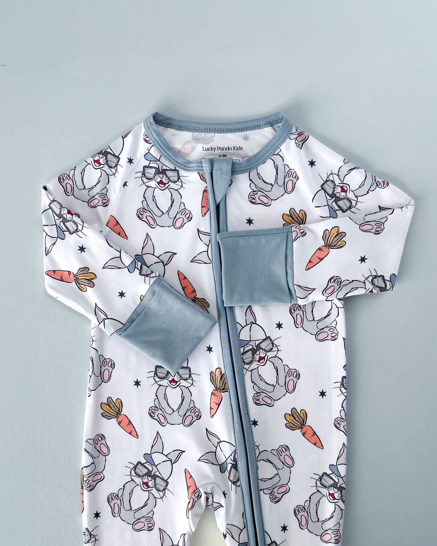 rad bunny bamboo pajamas // ZIPPY