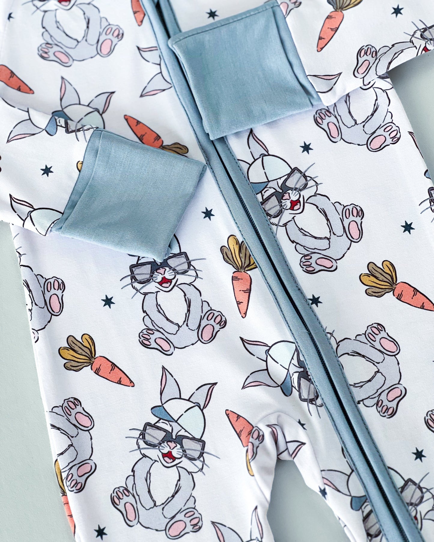 rad bunny bamboo pajamas // ZIPPY