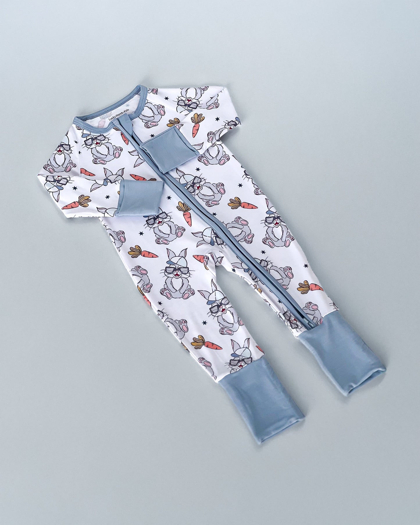 rad bunny bamboo pajamas // ZIPPY