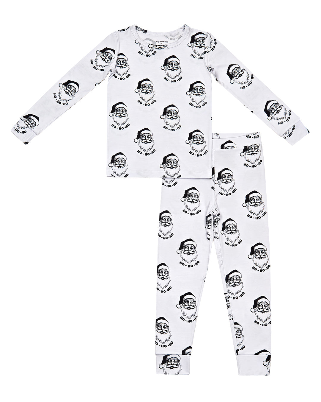 cool santa bamboo pajamas // LONG-SLEEVE TWO-PIECE SET