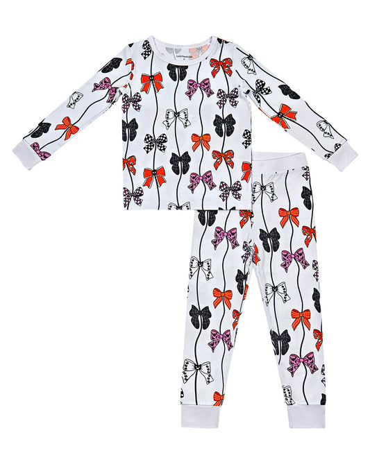 spooky bows bamboo pajamas // LONG-SLEEVE TWO-PIECE SET