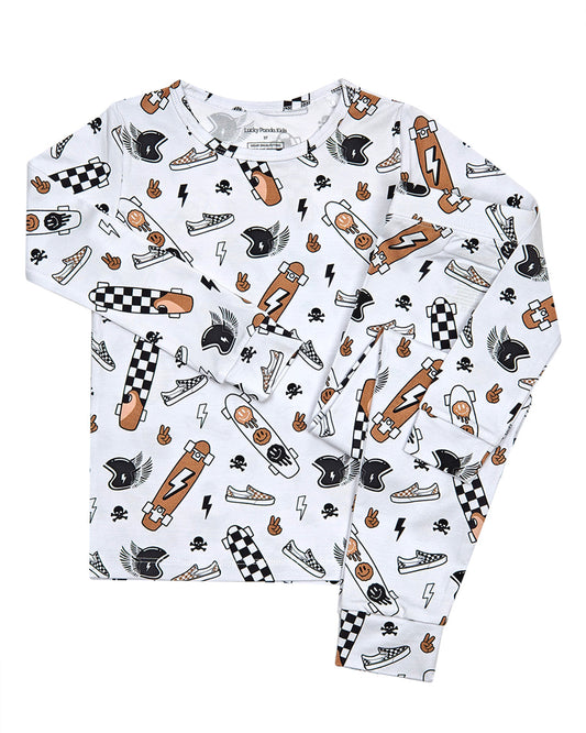 skater bamboo pajamas // LONG-SLEEVE TWO-PIECE SET
