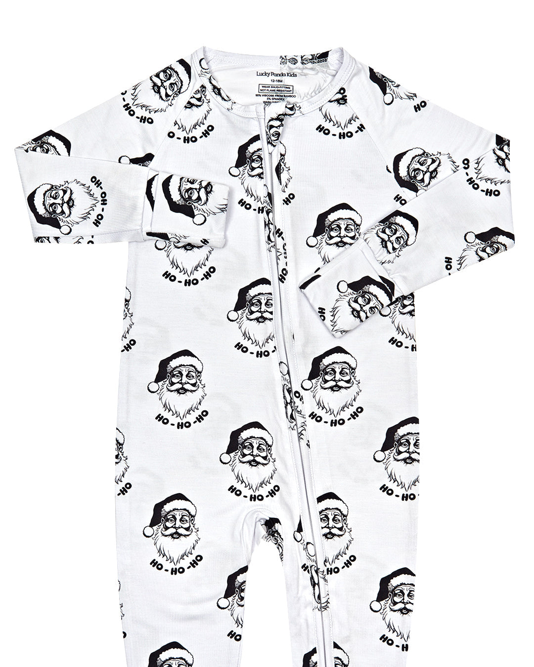 cool santa bamboo pajamas // ZIPPY