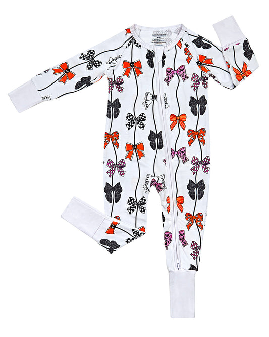 spooky bows bamboo pajamas // ZIPPY