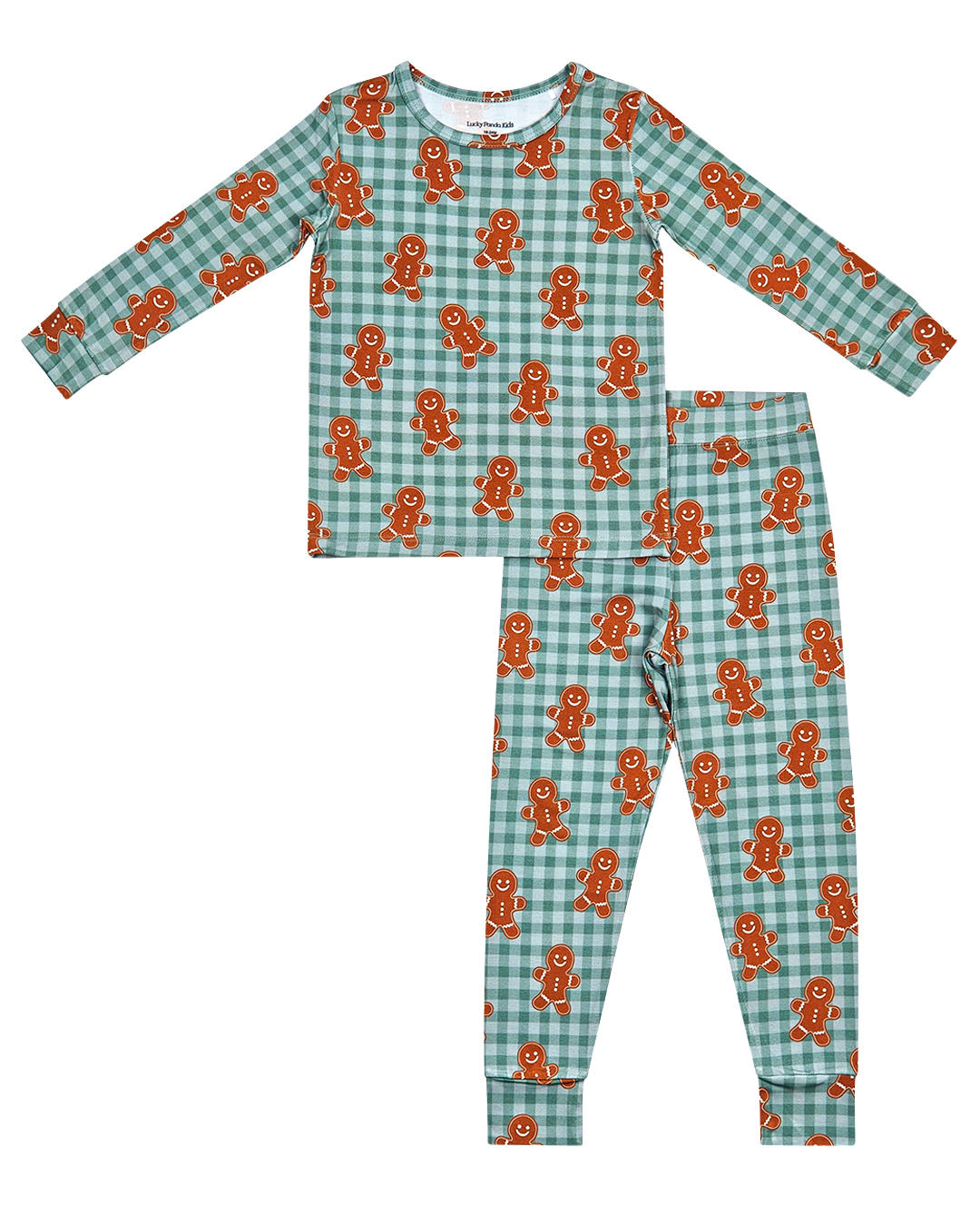 gingerbread gingham bamboo pajamas // LONG-SLEEVE TWO-PIECE SET