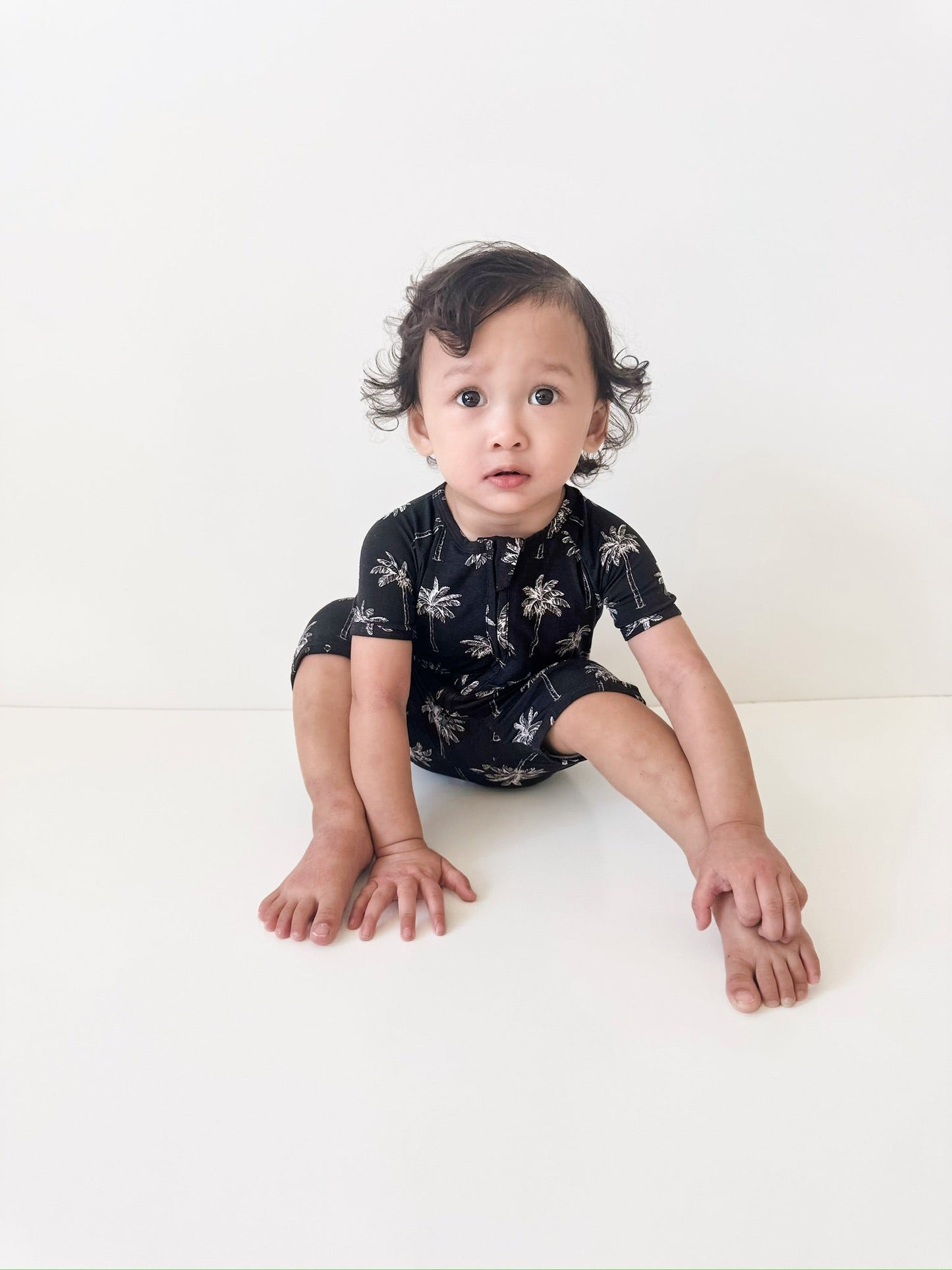 black palm bamboo pajamas // SHORTIE
