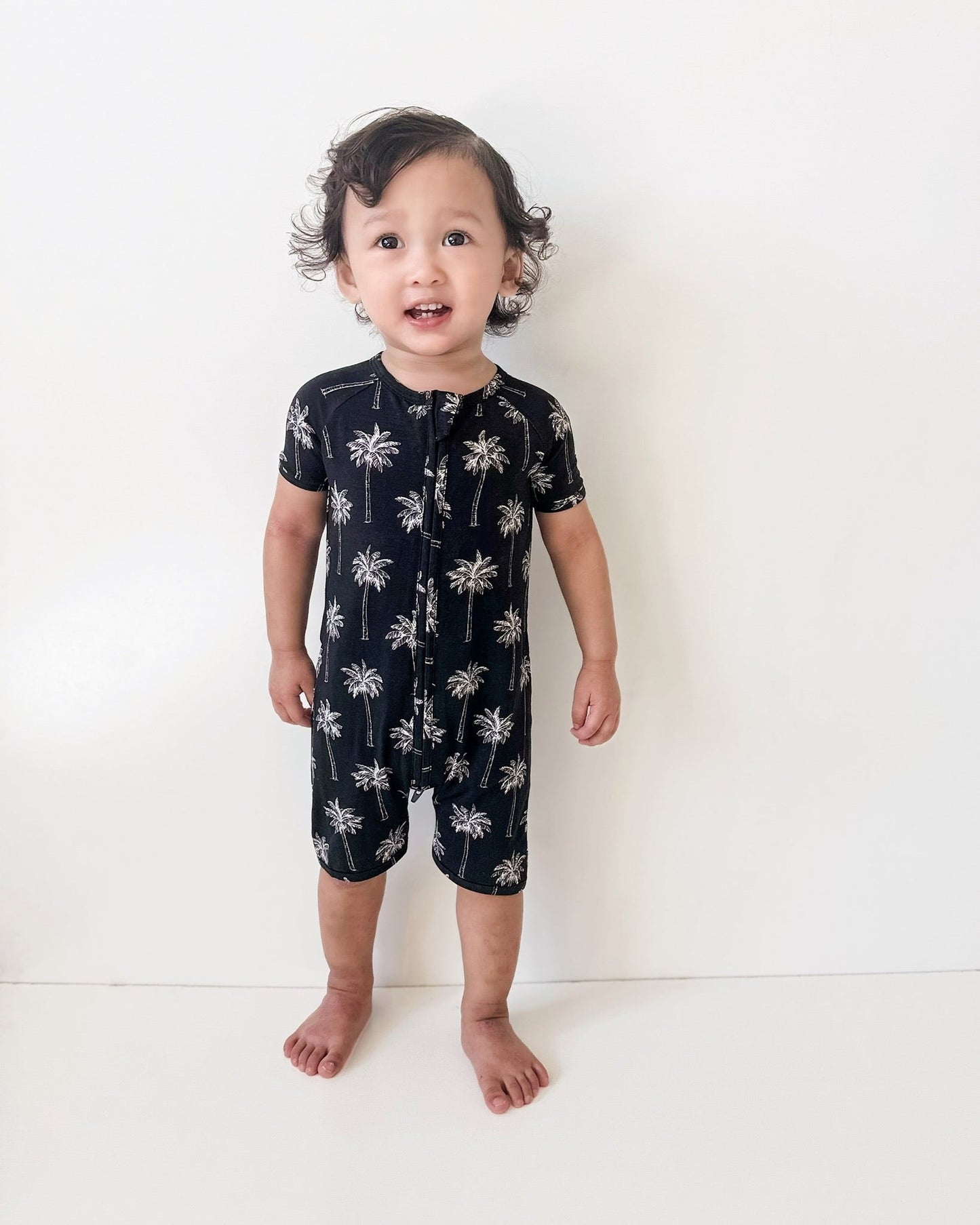 black palm bamboo pajamas // SHORTIE