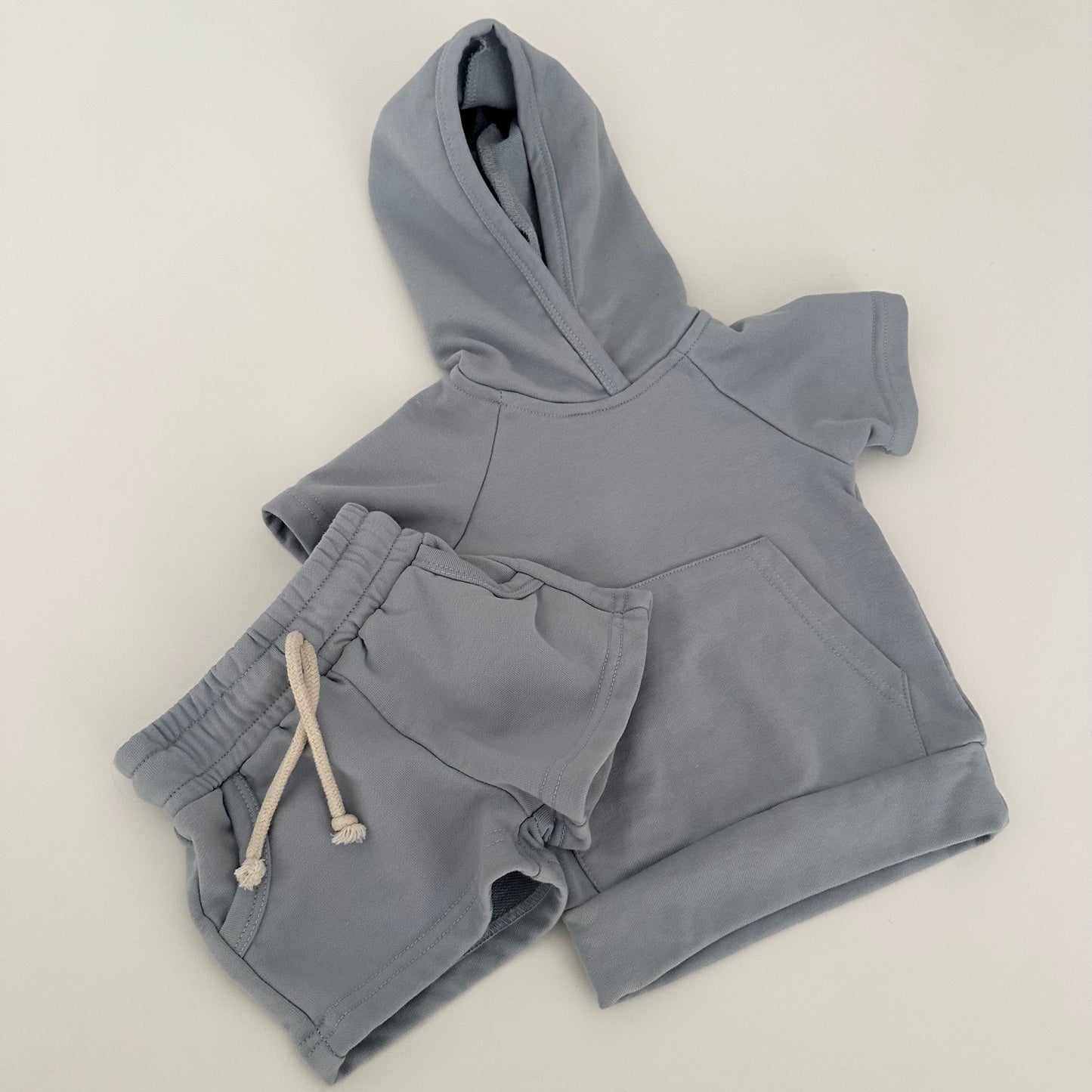 avett hooded set // light blue