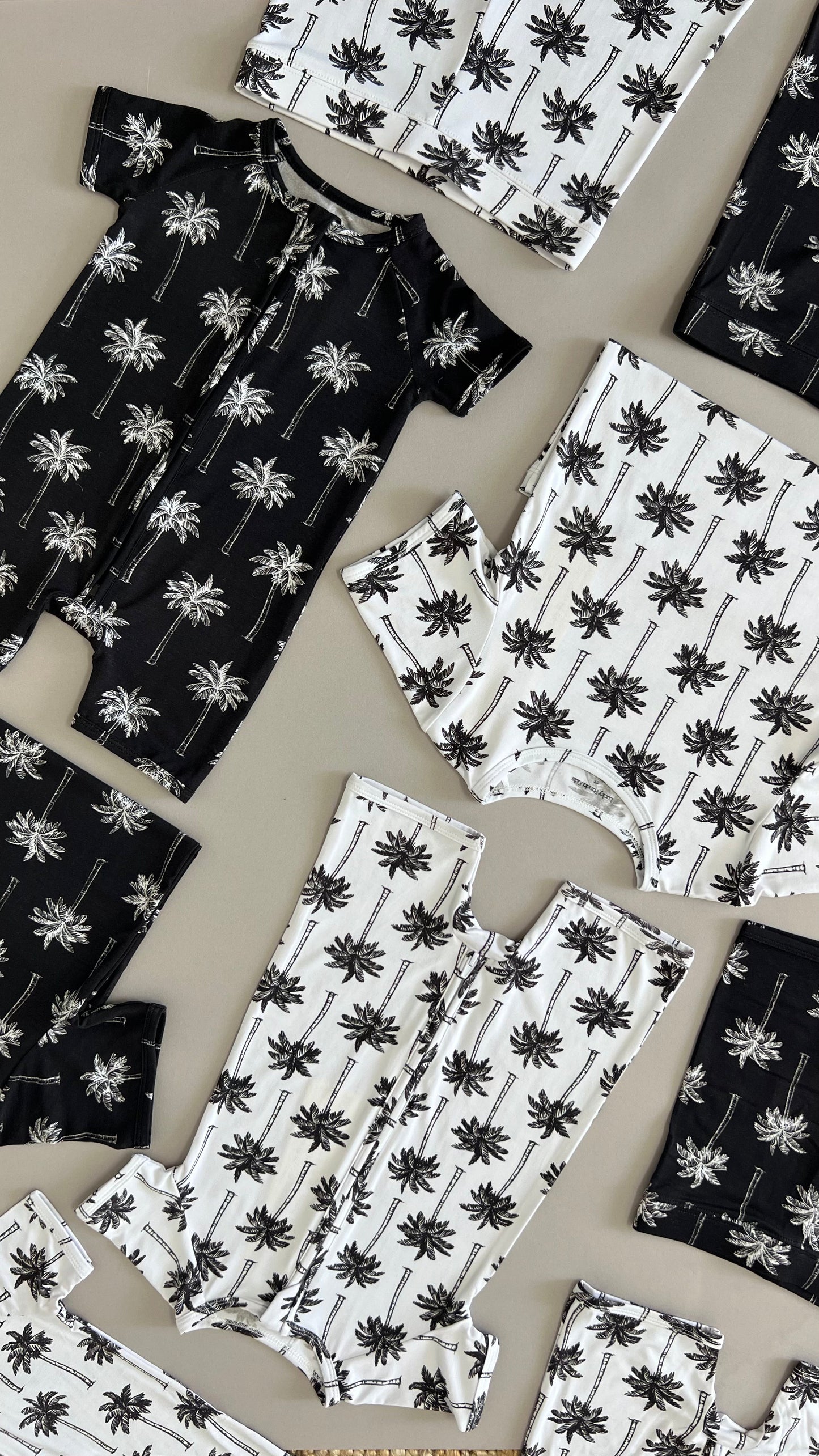 white palm bamboo pajamas // SHORTIE