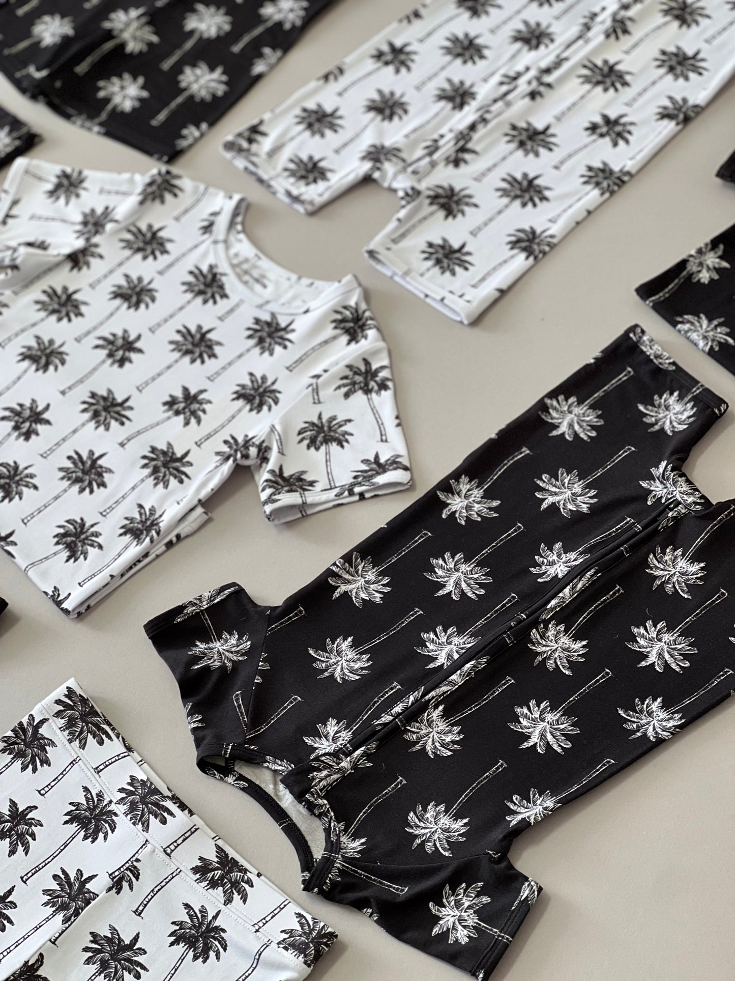 black palm bamboo pajamas // SHORTIE