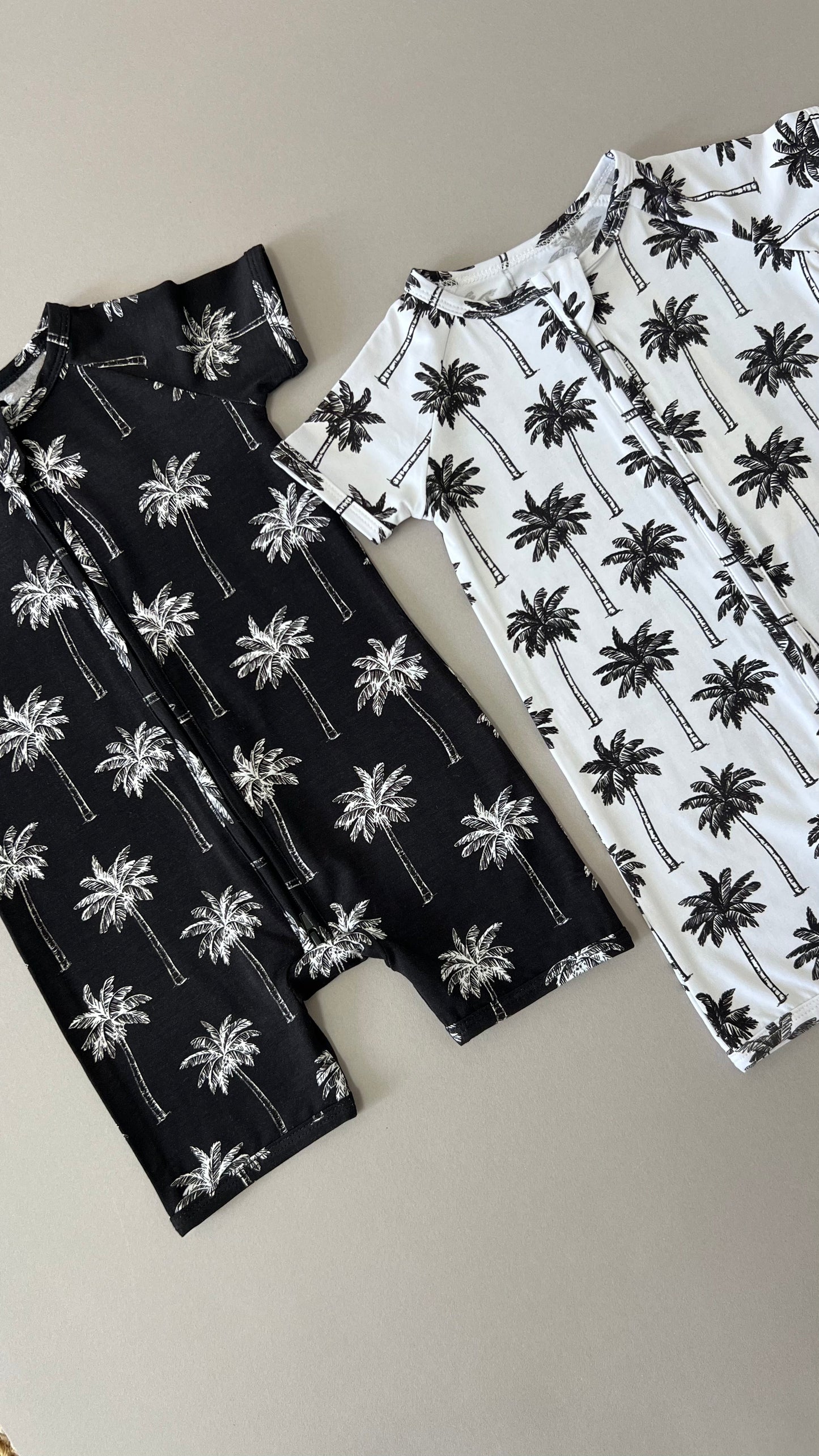 black palm bamboo pajamas // SHORTIE