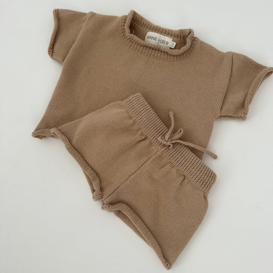 saylor knit set // camel