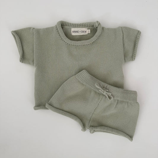 saylor knit set // sage