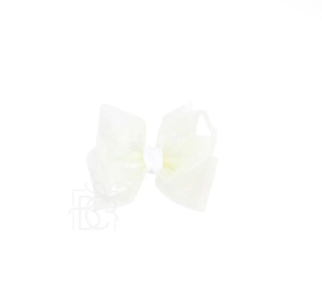 Beyond Creations WHITE waterproof bow // alligator clip
