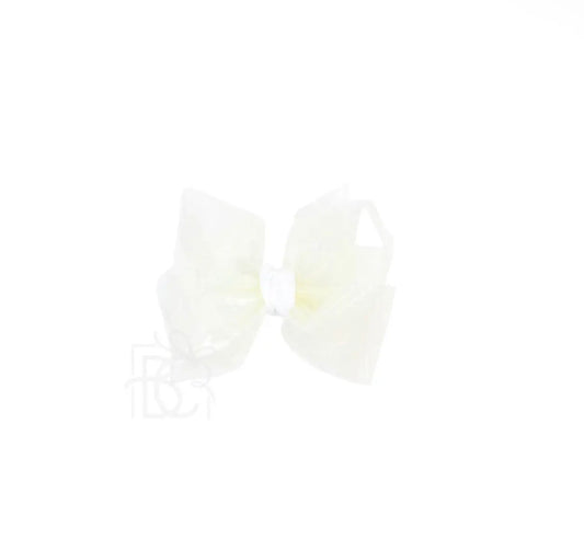 Beyond Creations WHITE waterproof bow // alligator clip