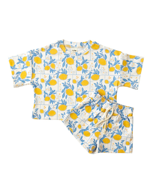 shorts set // lemons (sizing up to 8/9)