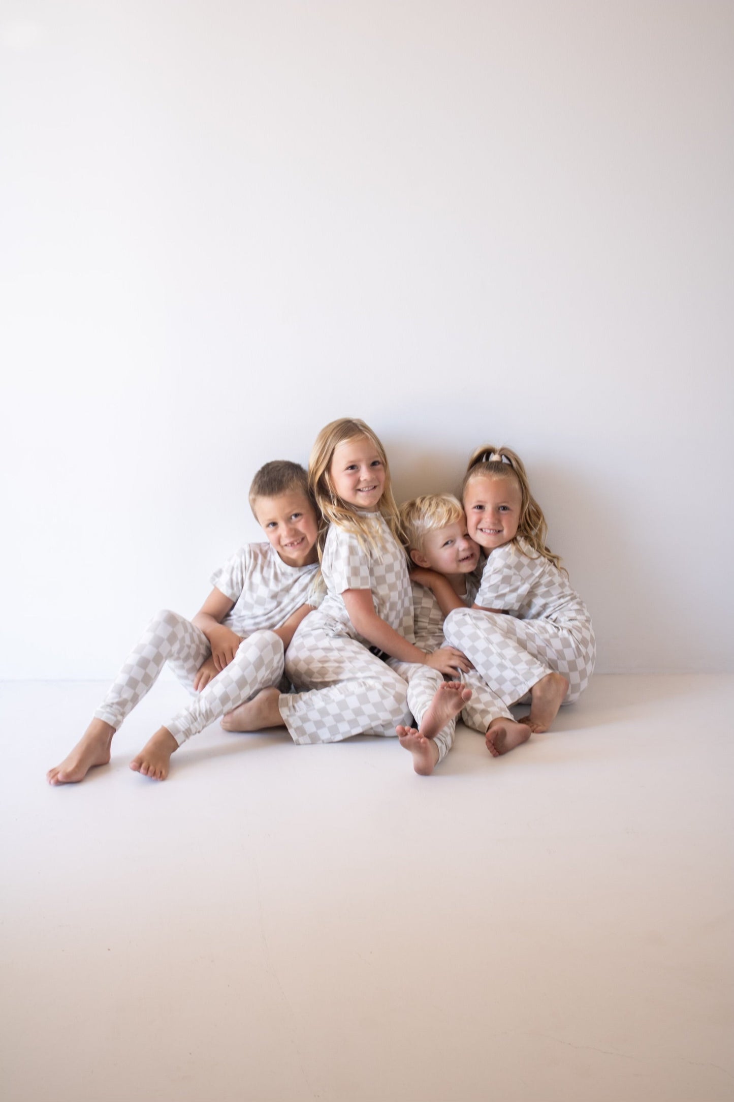checkerboard bamboo pajamas // LOUNGE SET (mama + me)