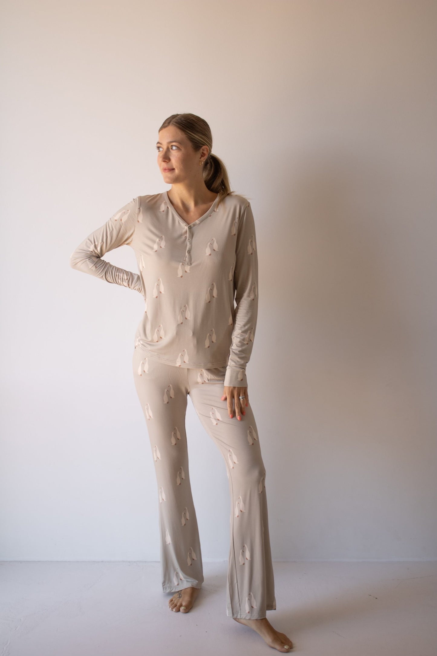 women's bamboo pajamas // silly goose (mama + me)