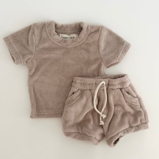 plush terry set // beige