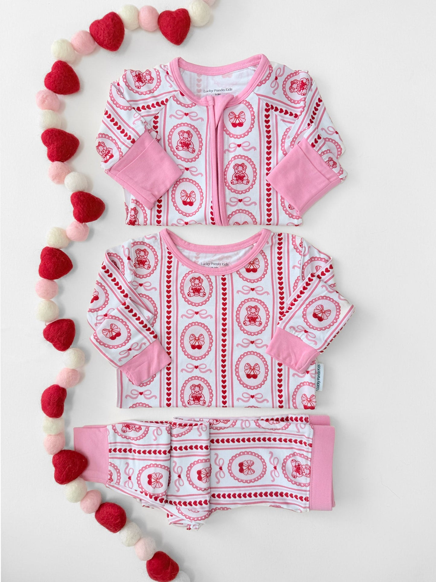 cherry bear bamboo pajamas // LONG-SLEEVE TWO-PIECE SET