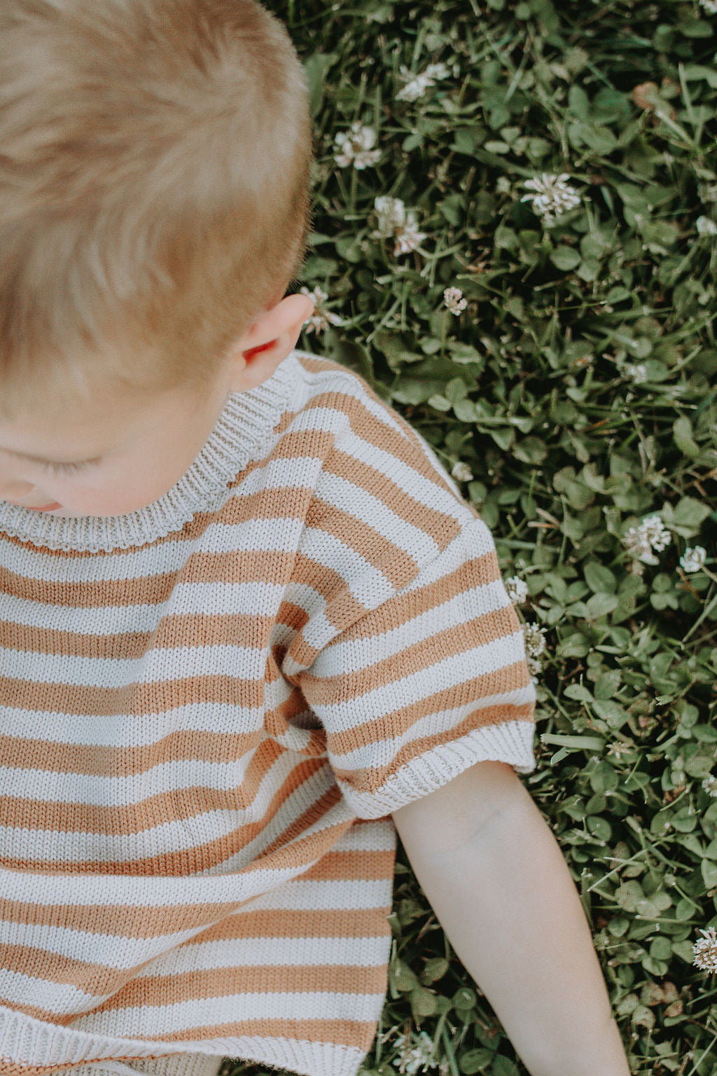 owen knit set // orange stripes