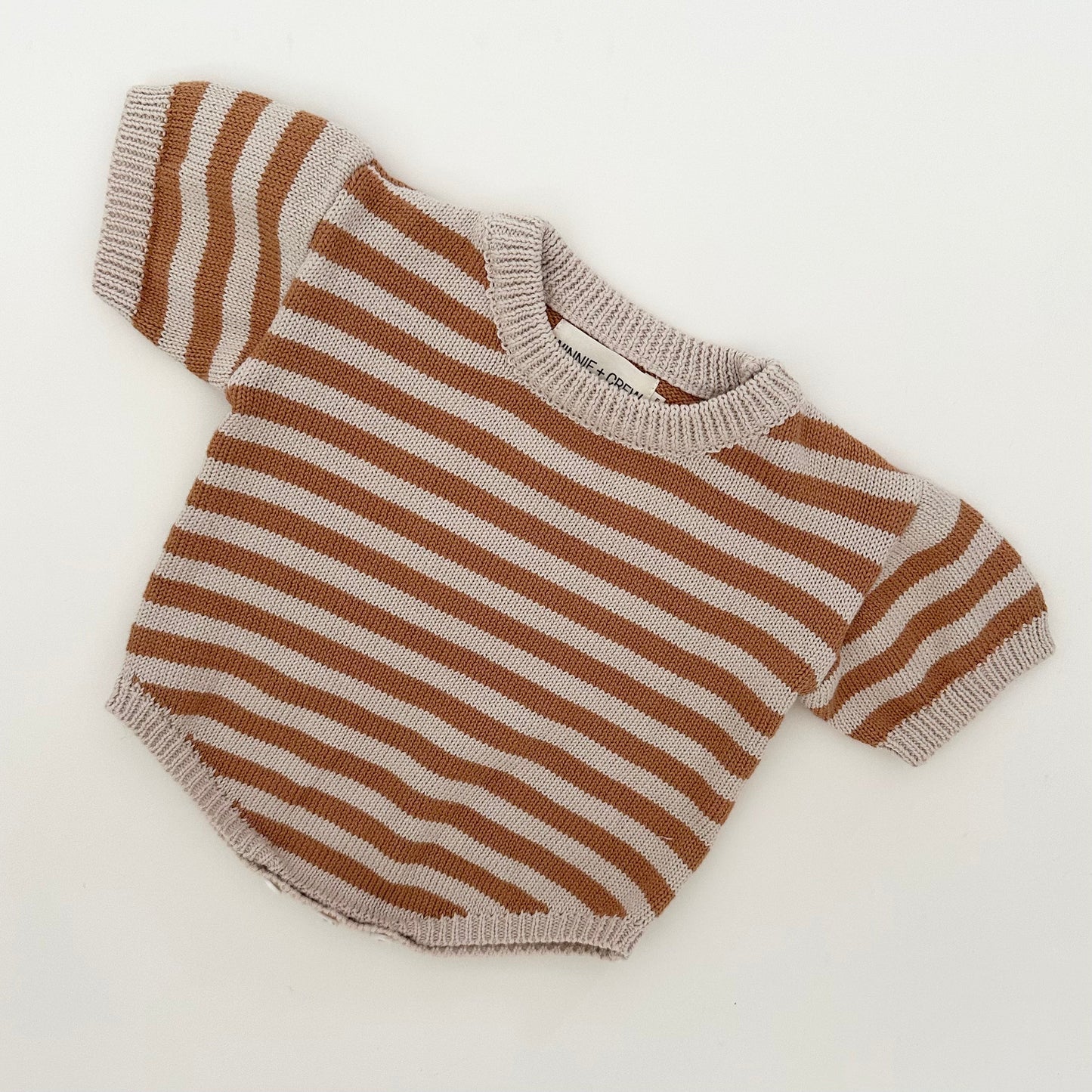 colly romper // orange stripes