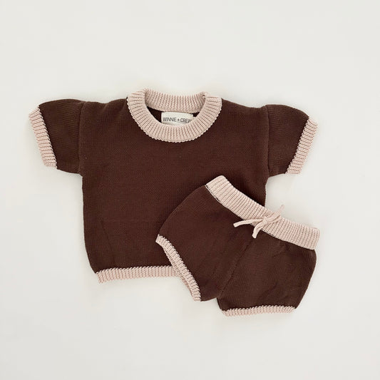 owen knit set // brown