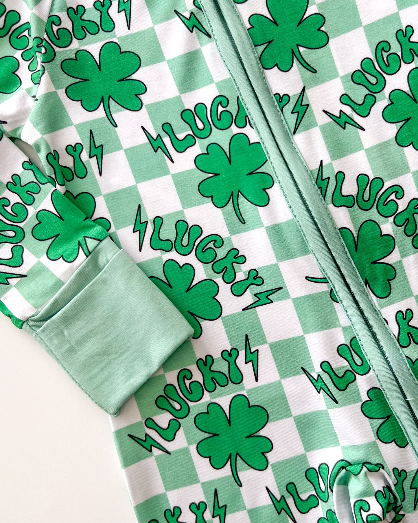 lucky shamrock bamboo pajamas // ZIPPY