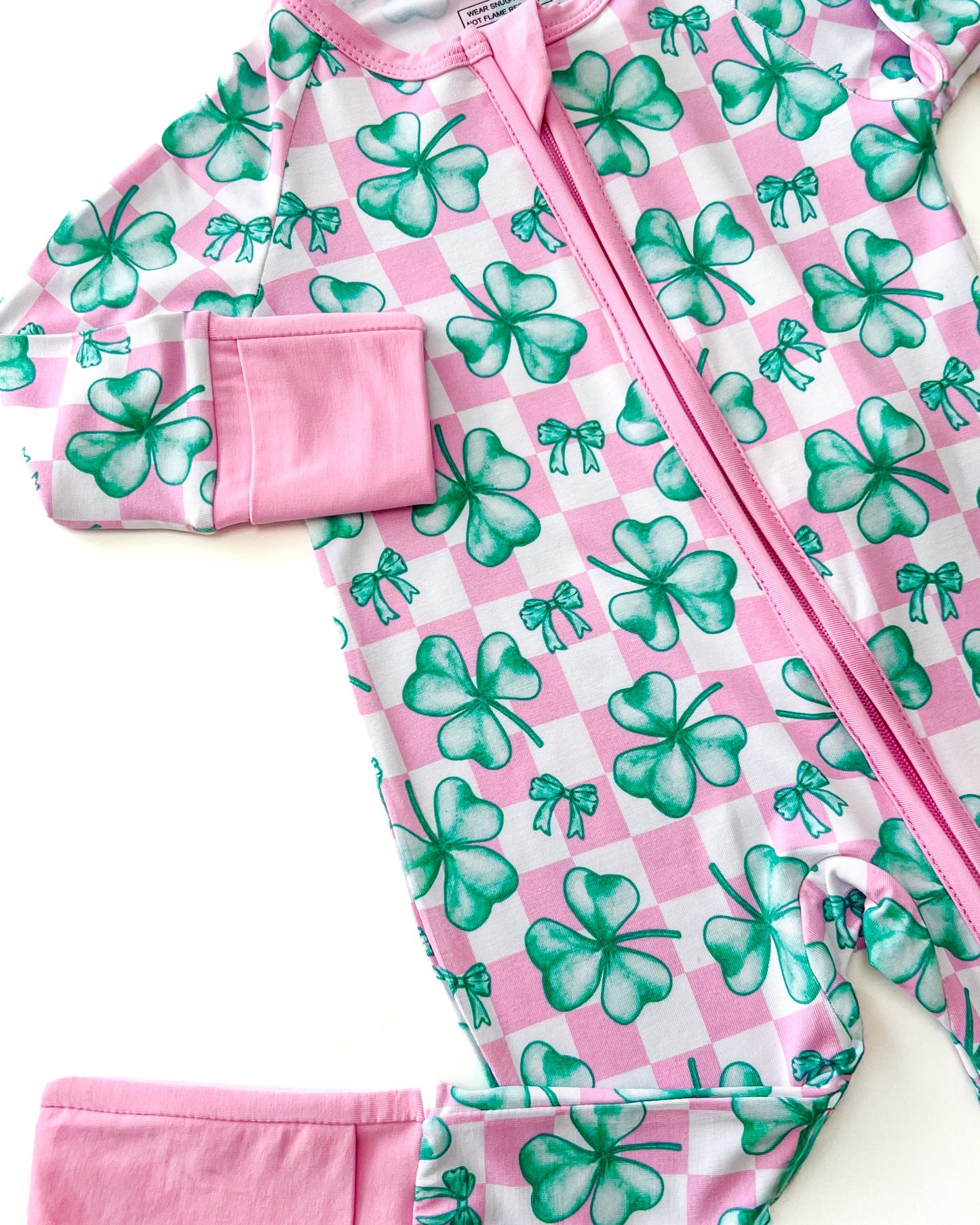 shamrock bow bamboo pajamas // ZIPPY