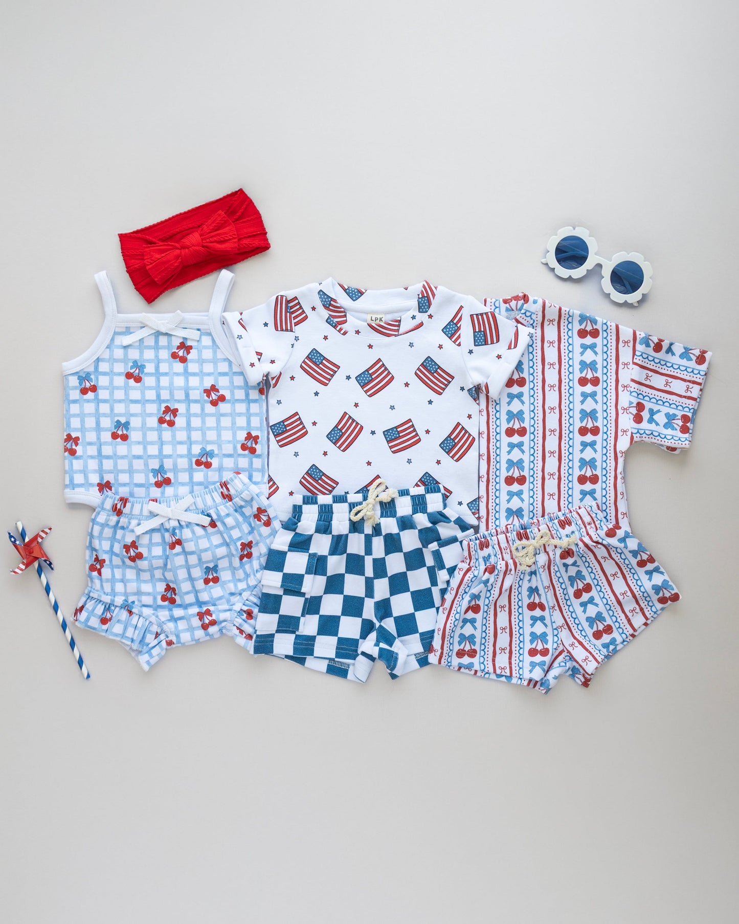cargo shorts set // patriotic vibes (sizing up to 8/9y)