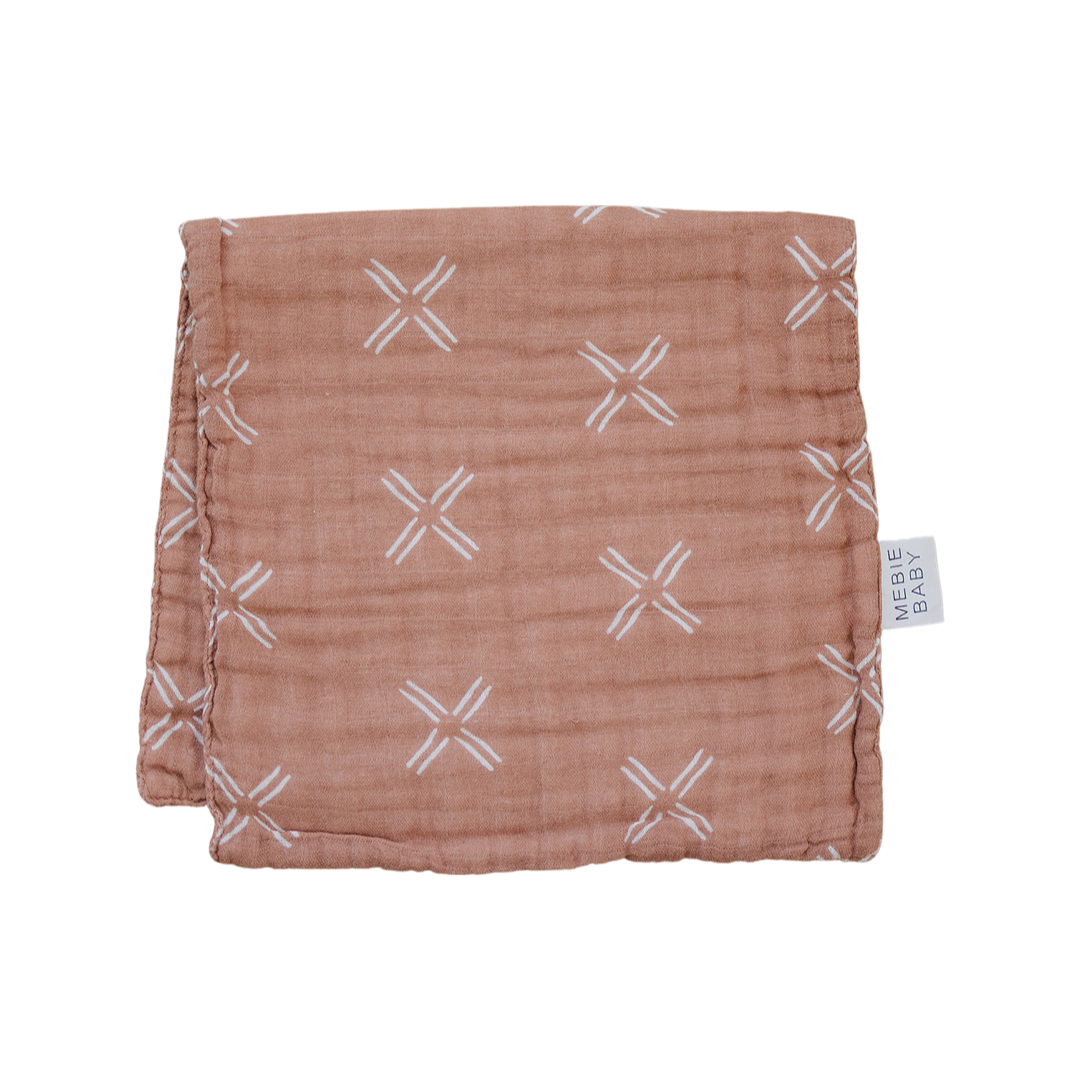 muslin burp cloth // peachy