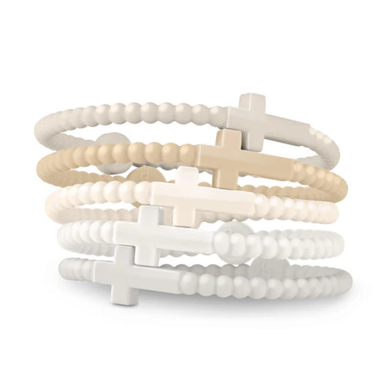 set of 5 jesus bracelets // shimmering sands (ADULT or KID SIZE)