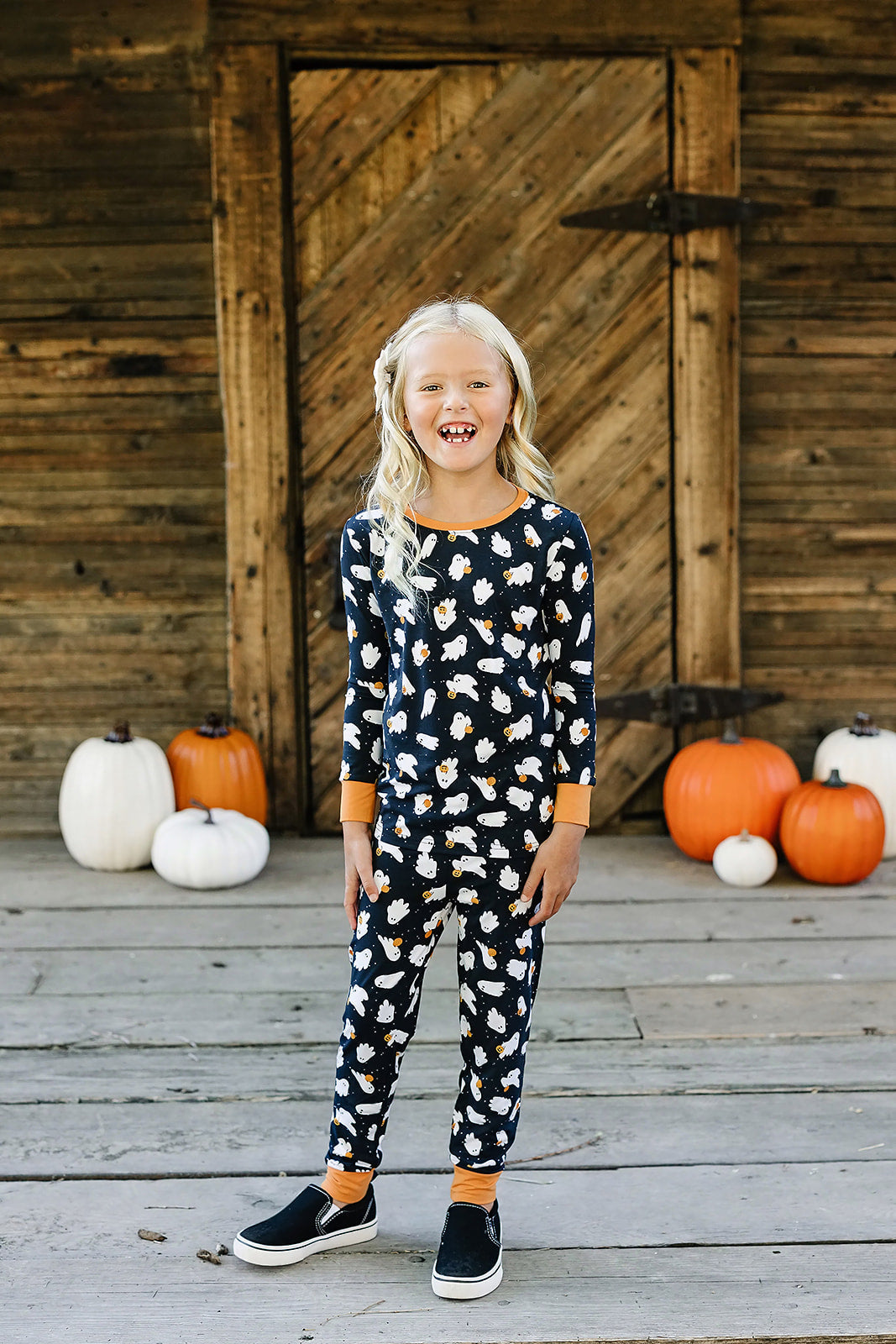 ghosts bamboo pajamas // LONG-SLEEVE TWO-PIECE SET (*available in extended sizing*)