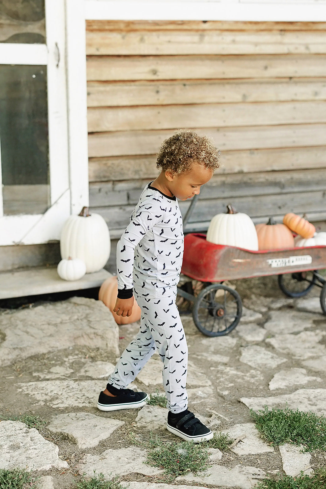 bats bamboo pajamas // LONG-SLEEVE TWO-PIECE SET