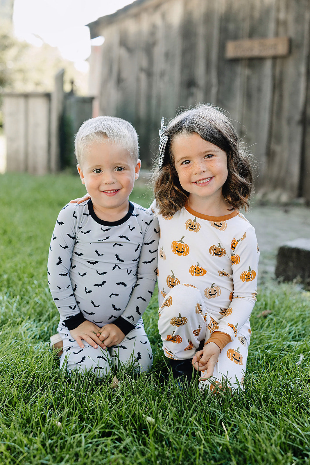 pumpkins bamboo pajamas // LONG-SLEEVE TWO-PIECE SET (*available in extended sizing*)