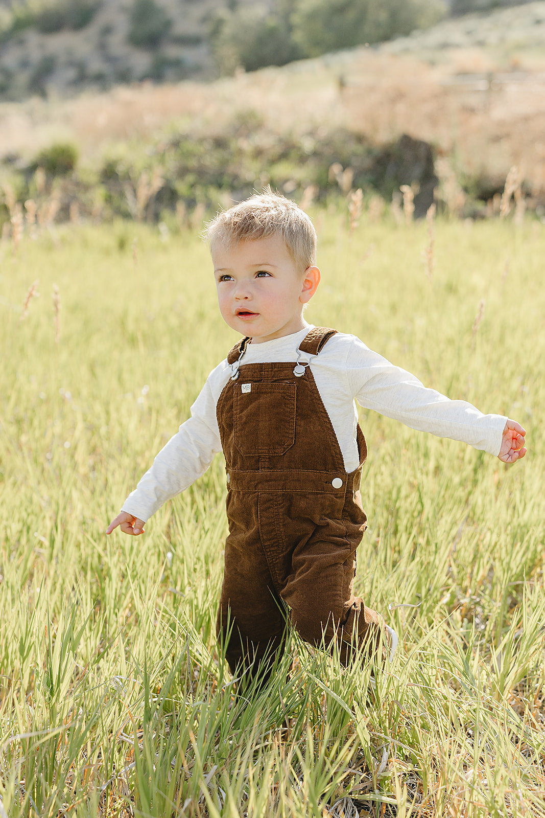 brown corduroy overalls