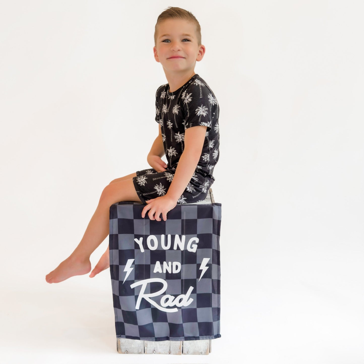 black palm bamboo pajamas // SHORTS SET (sizing up to 8/9)