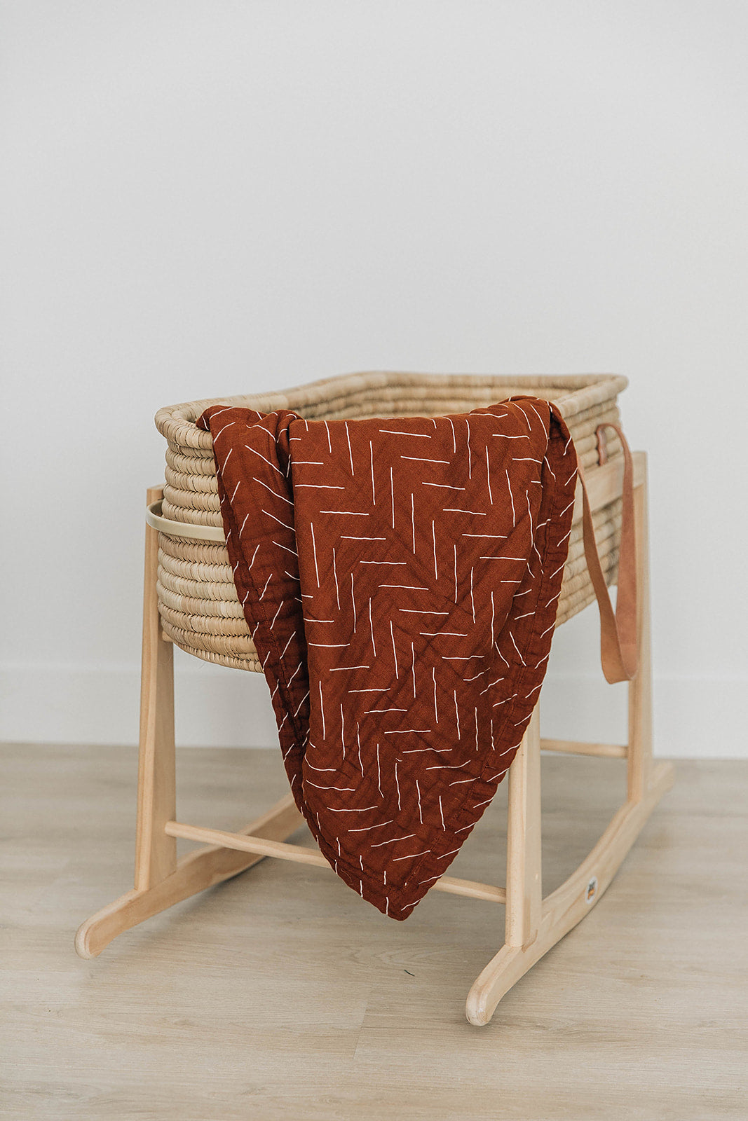 muslin quilt // rust mudcloth