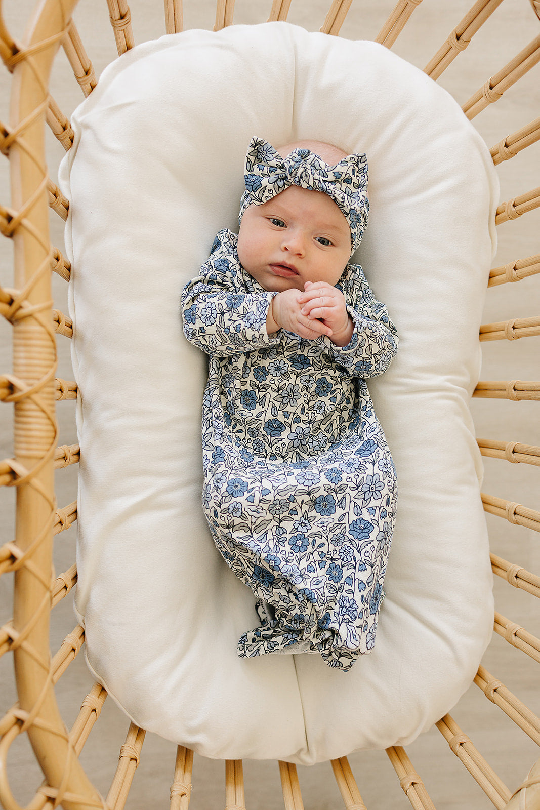 bamboo knot gown // bluebell pointelle