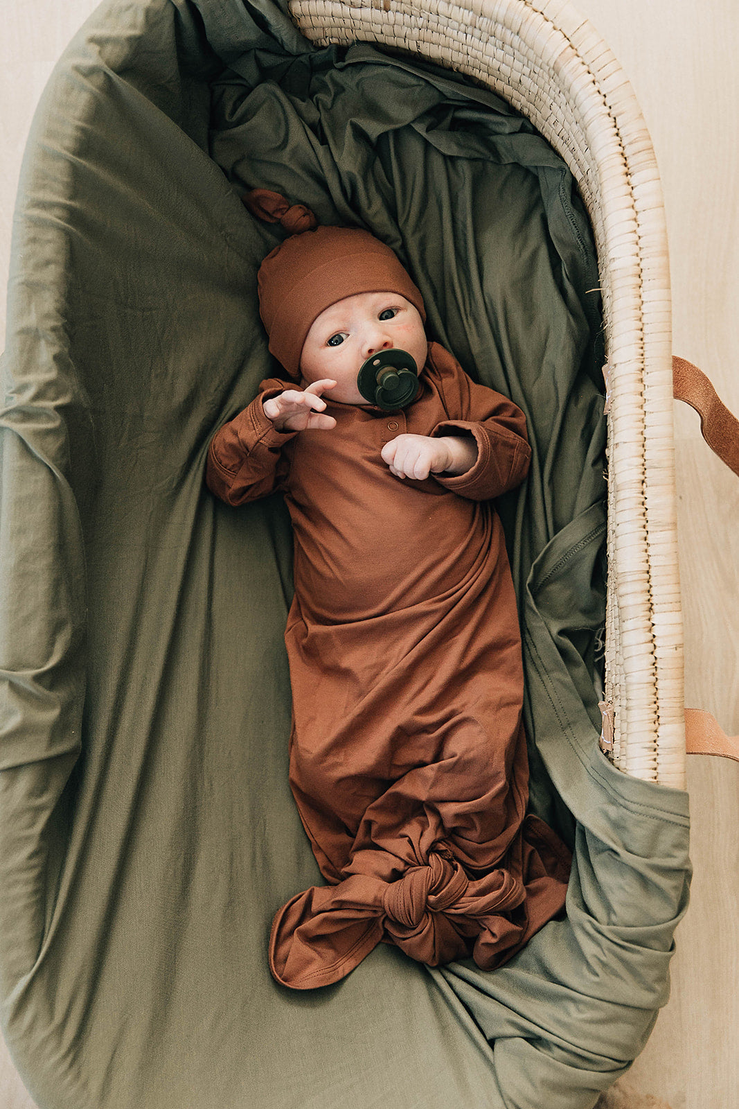 bamboo knot gown // rust