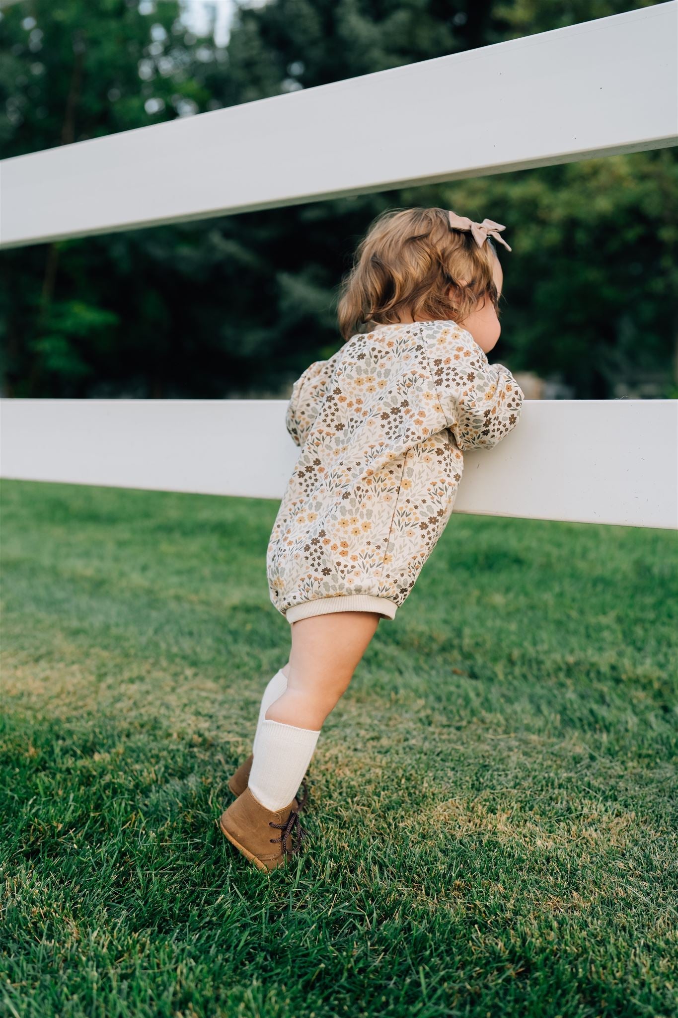 french terry bodysuit // bloom floral