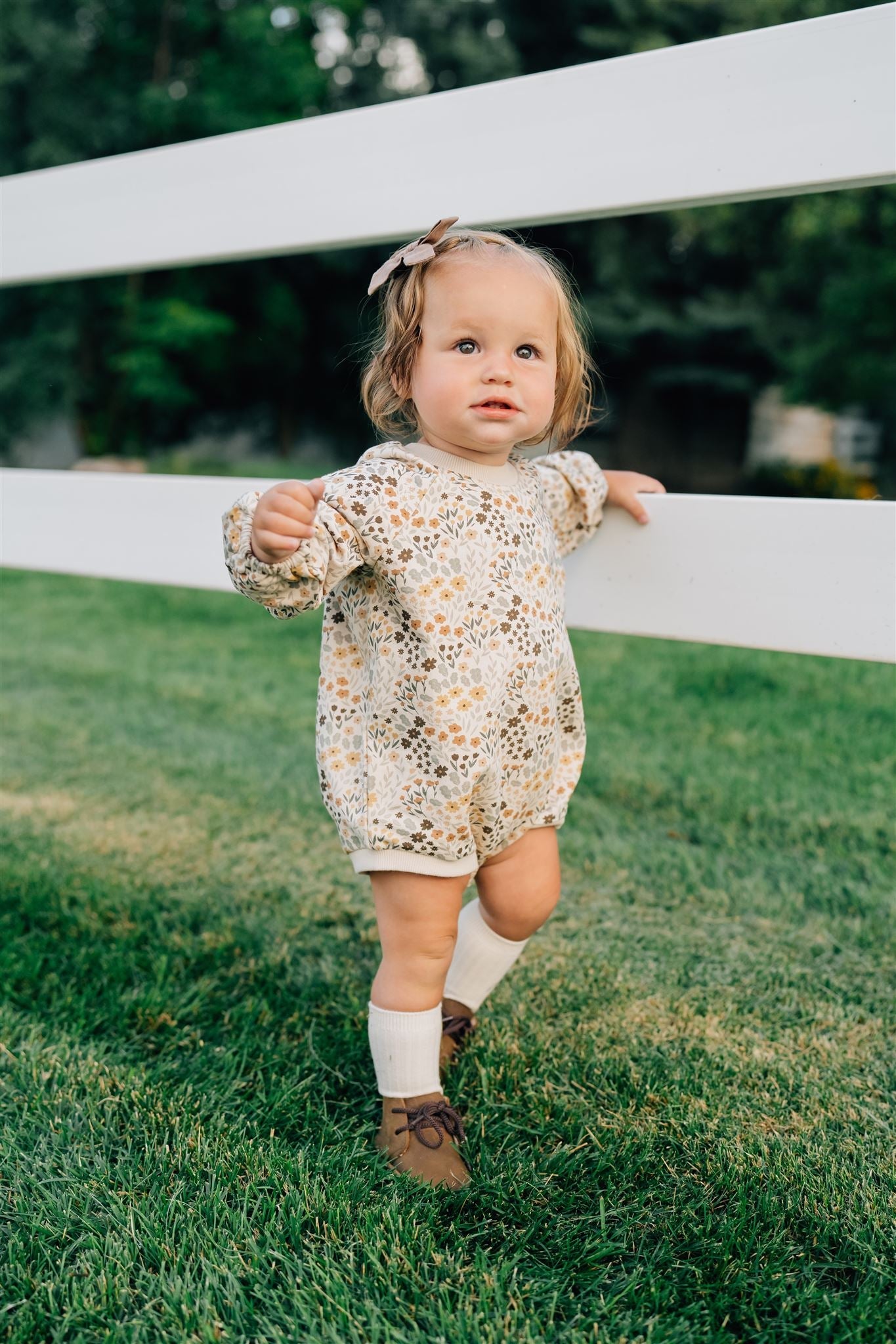 french terry bodysuit // bloom floral